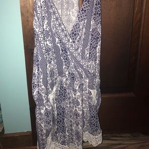 Printed Blue Romper